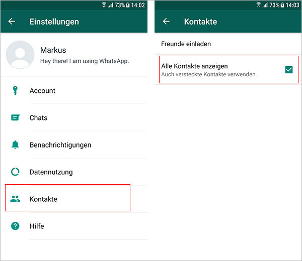 Kontakte whatsapp gelöschte WhatsApp gelöschte