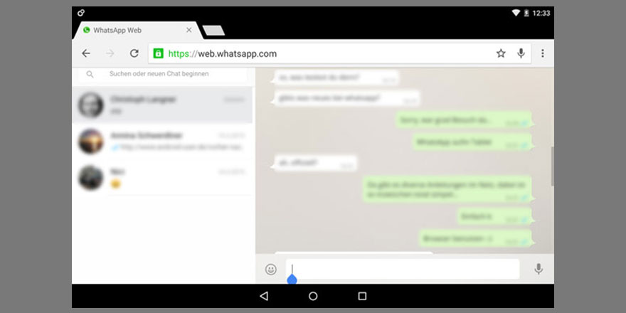 WhatsApp auf Tablets verwenden