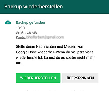 Handy neues whatsapp wiederherstellen chats So übertragen