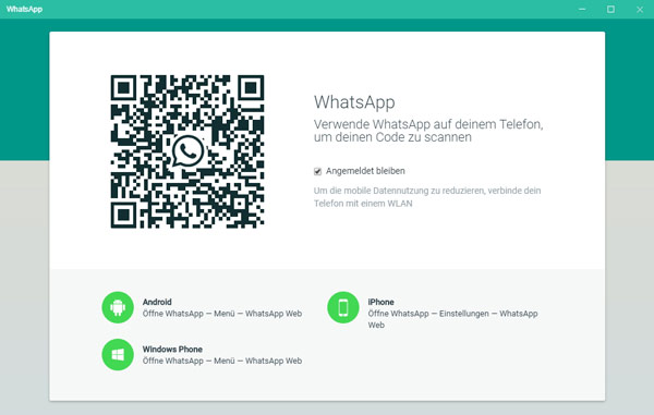 WhatsApp Desktop-App öffnen