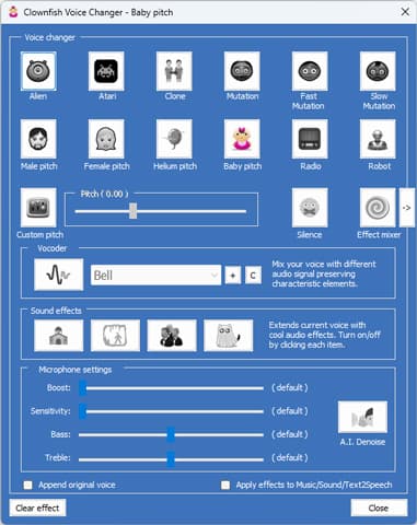 Clownfish-Oberfläche