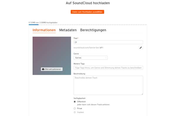 Podcast auf SoundCloud hochladen