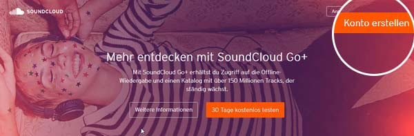 SoundCloud Konto erstellen