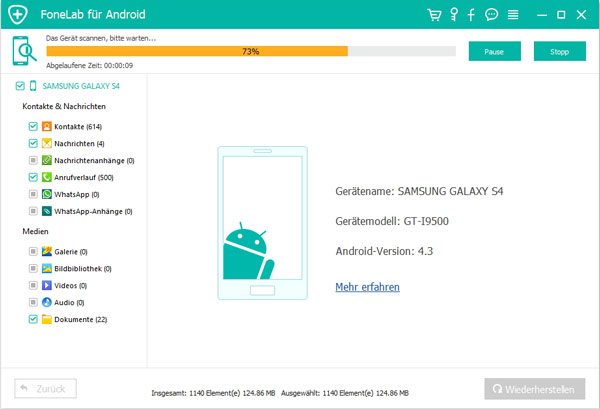 Daten aus dem Samsung Handy wiederherstellen