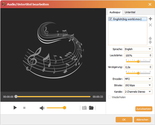 Audiospur in DVD einfügen