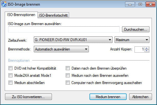 ISO auf DVD brennen