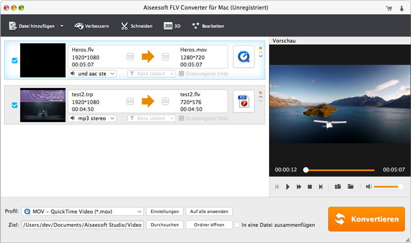 FLV Converter für Mac