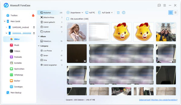 Android-Foto in FoneEase laden
