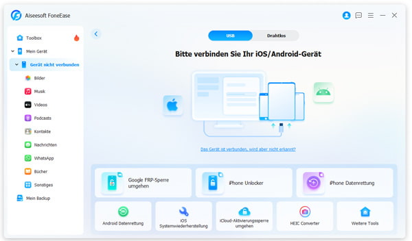 Smartphone mit FoneEase verbinden