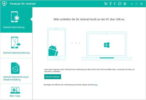 FoneLab für Android starten
