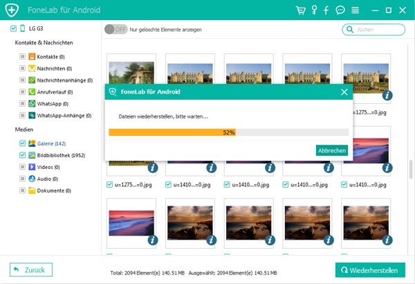 Gelöschte Bilder von Android wiederherstellen