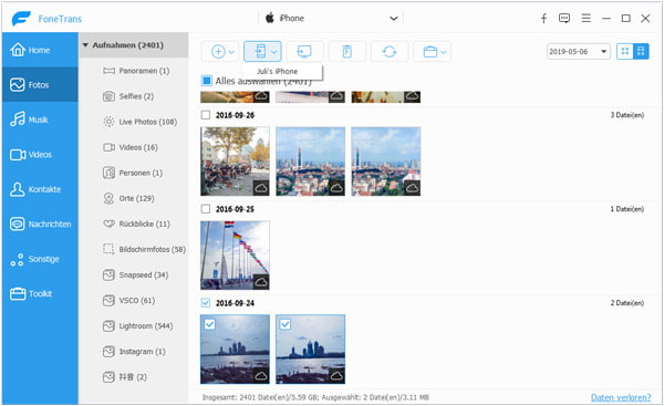 iPhone Fotos auf PC exportieren