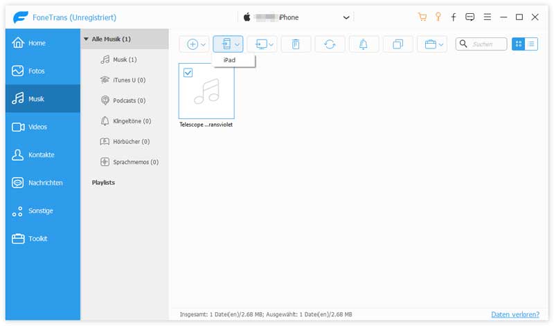 Daten zwischen iOS-Geräten übertragen