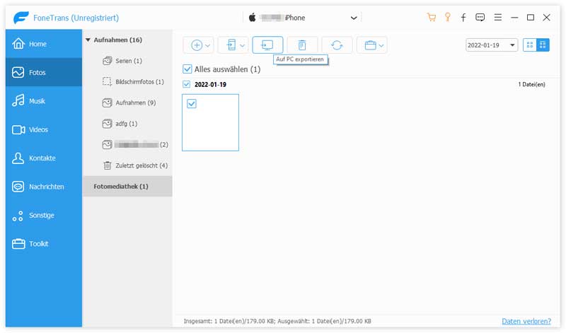 Daten von iPhone auf PC übertragen