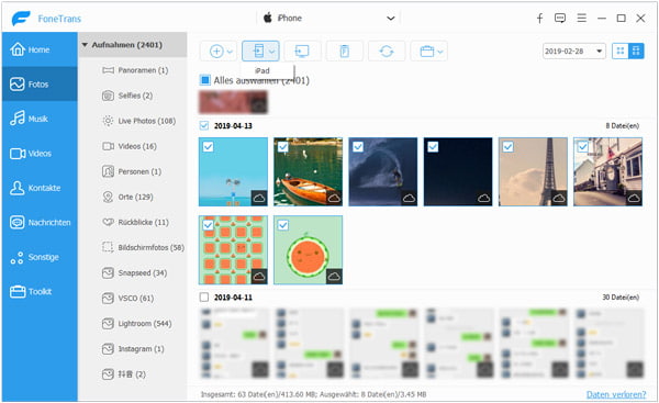 Mit FoneTrans iPhone Daten sichern