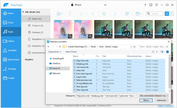 Mit FoneTrans Musik vom PC auf iPhone übertragen