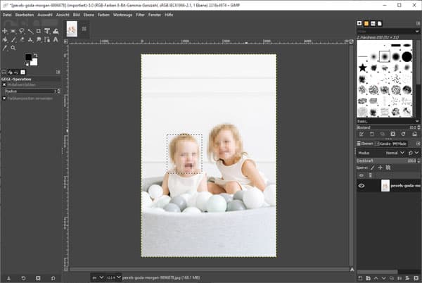 Gesichter verpixeln mit GIMP