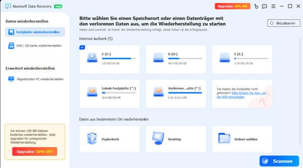 Festplatte scannen