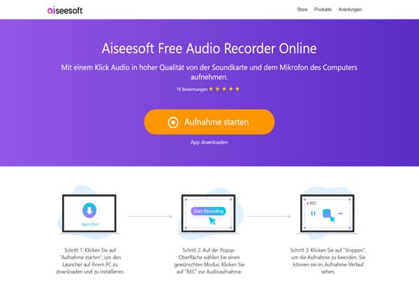 Free Audio Recorder starten