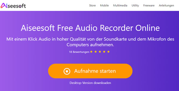 Aiseesoft Free Audio Recorder Online