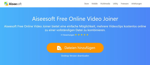 Aiseesoft Free Video Joiner öffnen