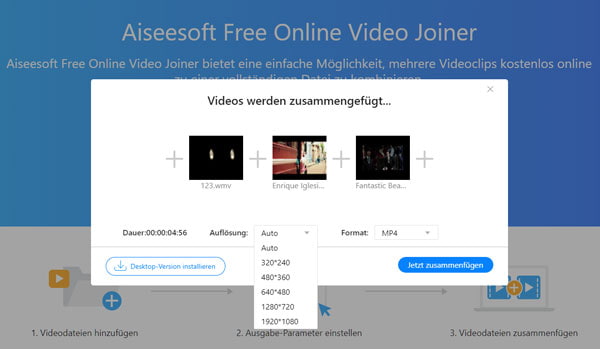 Videoauflösung auswählen