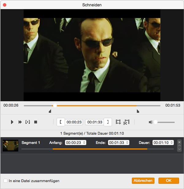 Videolänge schneiden