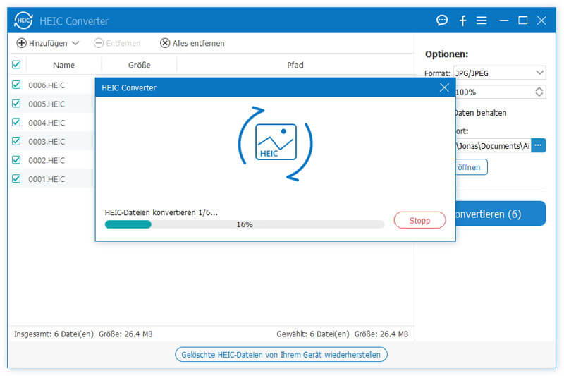 Convertire i file HEIC