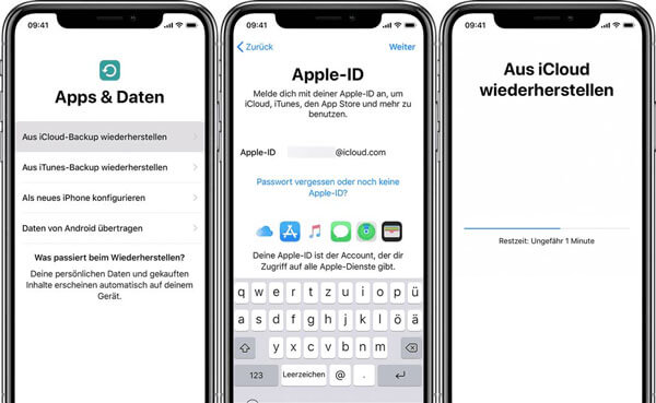 iPhone-Daten aus iCloud-Backup wiederherstellen