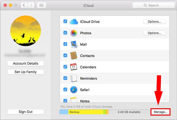 iCloud Backup am Mac löschen