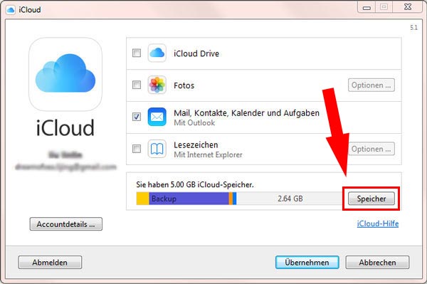 iCloud Backup am PC löschen