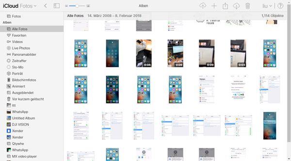 iCloud Fotos löschen auf Windows