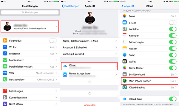 iCloud-Sperre auf dem iPhone deaktivieren