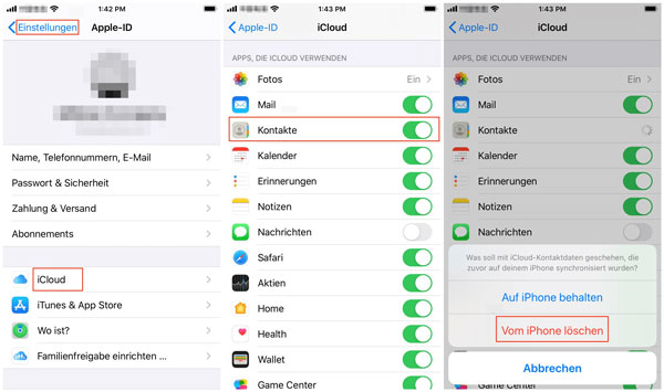 iPhone Telefonnummer mit iCloud wiederherstellen