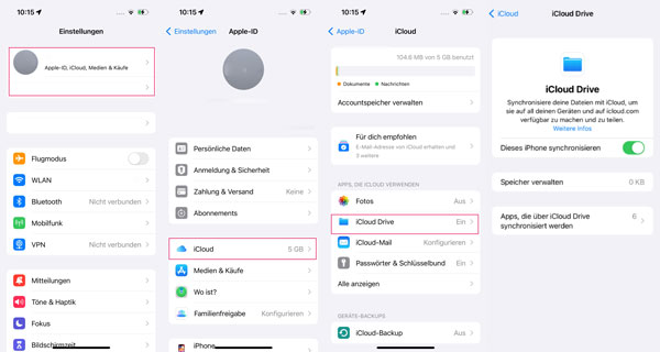 iPhone und iPad über iCloud Drive synchronisieren