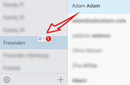 Kontakte in die iPhone Gruppe hinzufügen