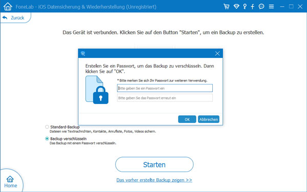 Backup verschlüsseln