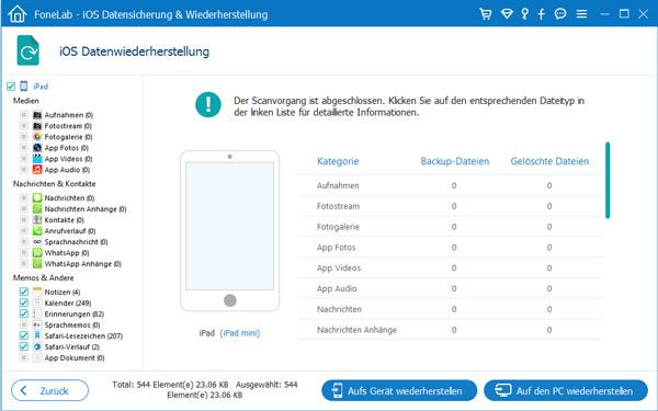 Backup wiederherstellen