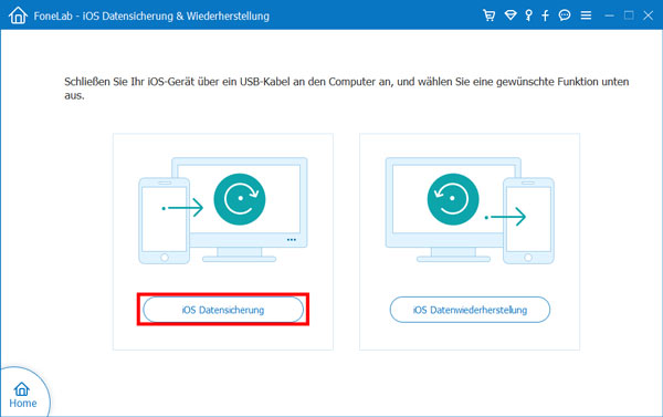 Backup-Modus auswählen