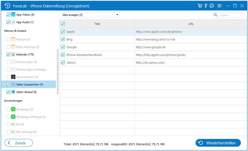 iPhone-Daten wiederherstellen
