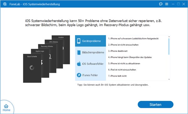 iOS Systemwiederherstellung wählen