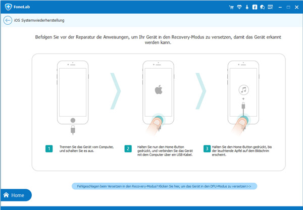 iPhone in den Recovery/DFU-Modus versetzen