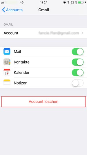 Account löschen