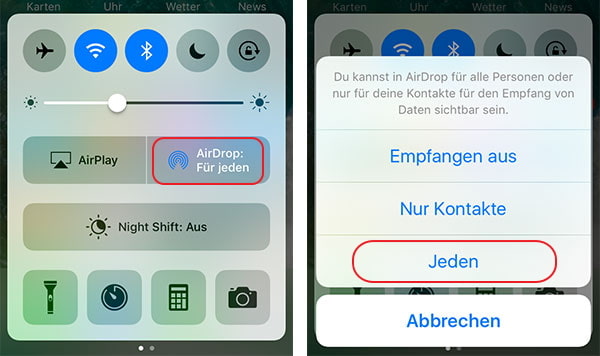 AirDrop für jeden verfügbar