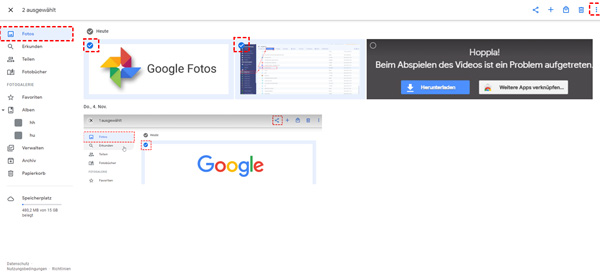 Album vom iPhone auf PC übertragen durch Google Fotos