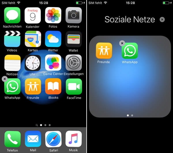 Apps verstecken