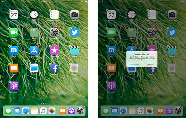 App Dokumente und Daten auf iPad löschen