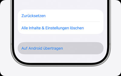 Auf Einstellungen tippen
