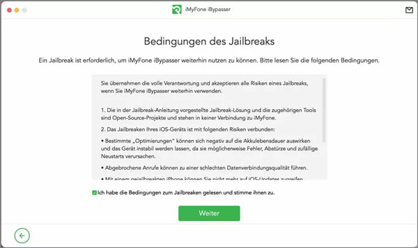 Bedingungen des Jailbreaks