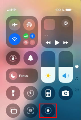 Bildschimeaufnahme auf iOS 18 beginnen